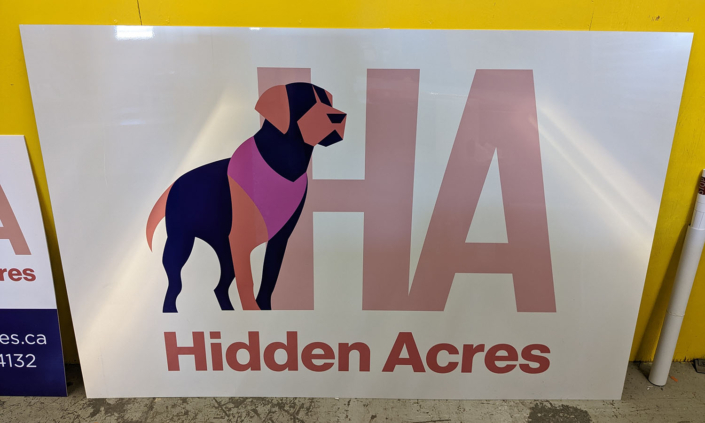 hidden acres custom aluminum sign